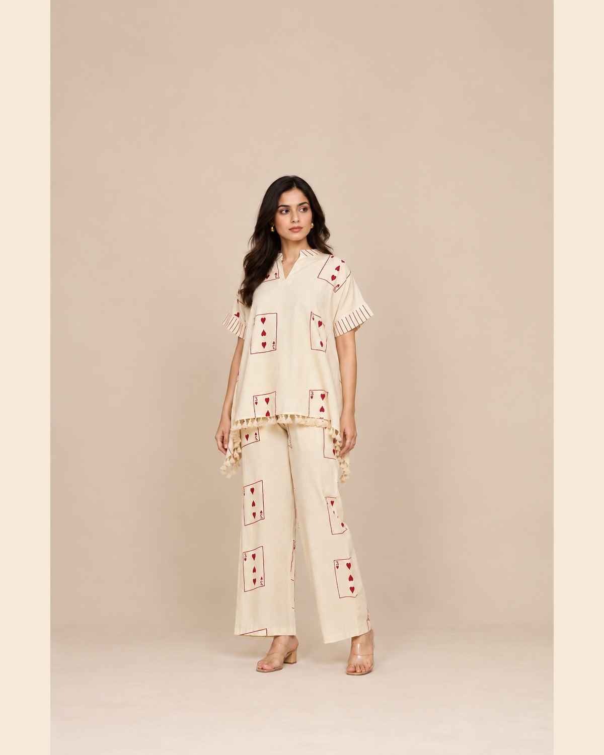 Diya Heart-Print Cord-Set — 1