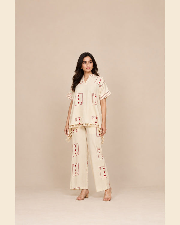 Diya Heart-Print Cord-Set — 1