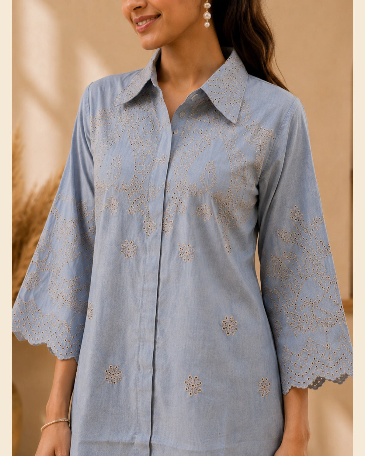 Freya Eyelet-Embroidery Cord-Set — 2