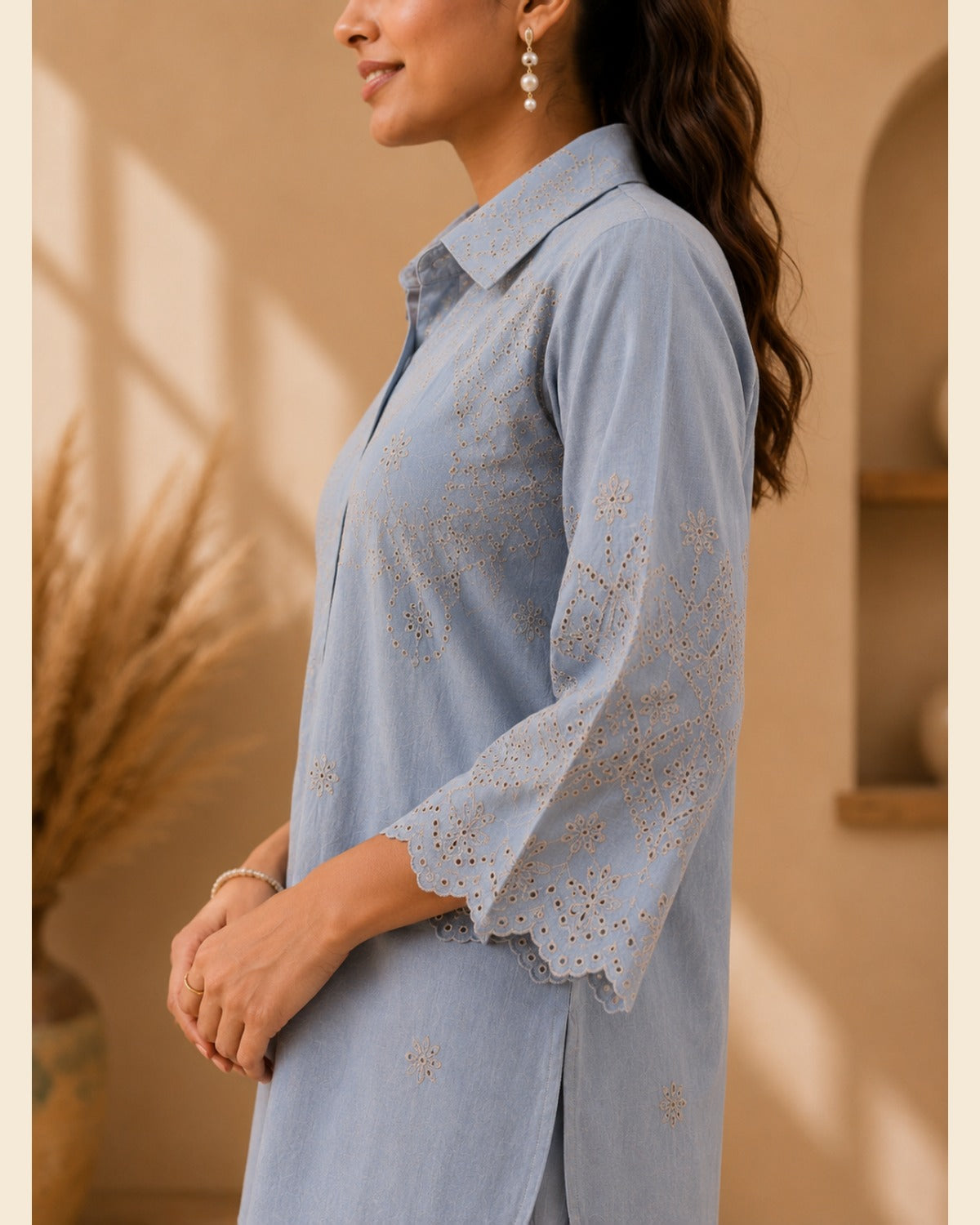 Freya Eyelet-Embroidery Cord-Set — 3