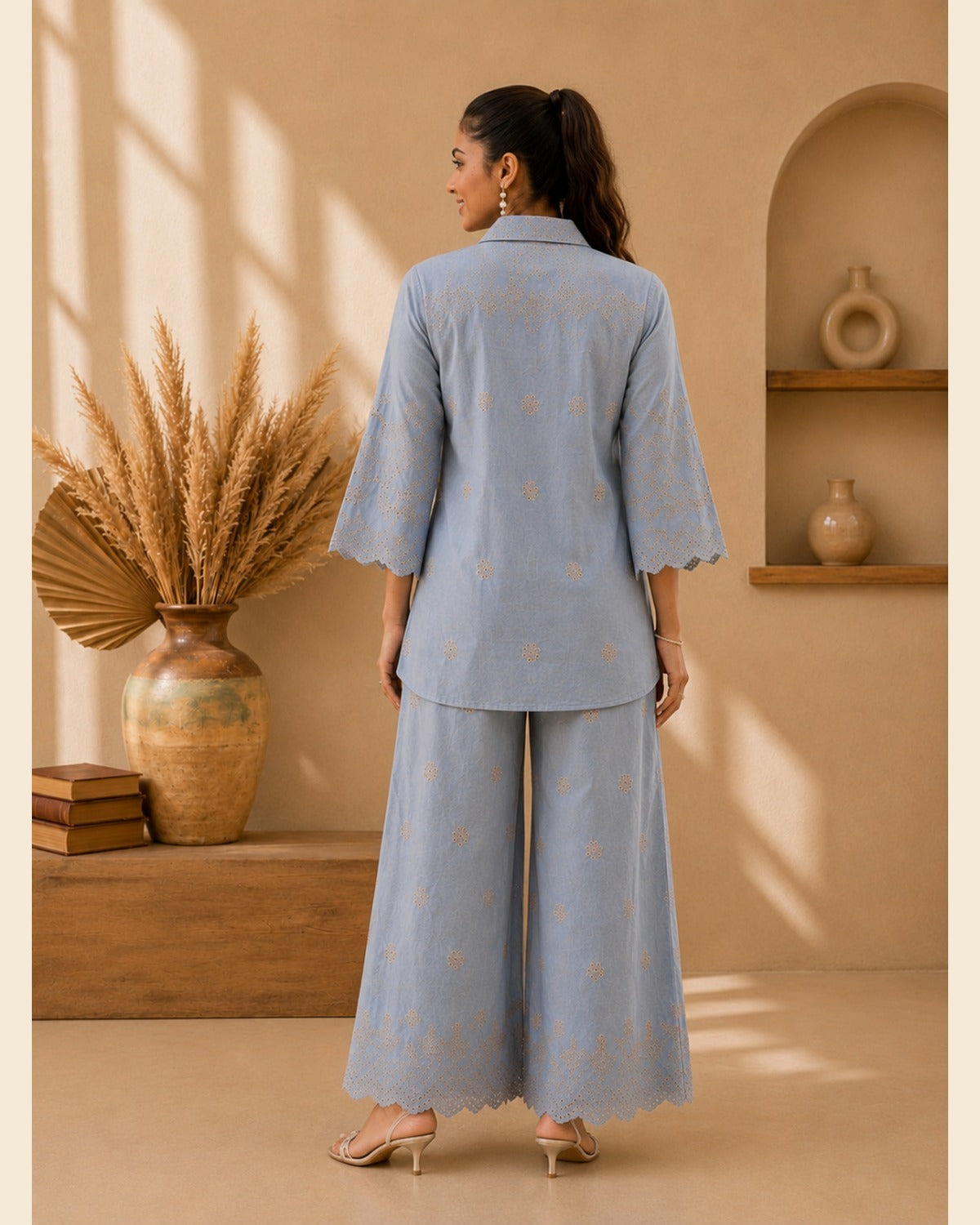 Freya Eyelet-Embroidery Cord-Set — 4