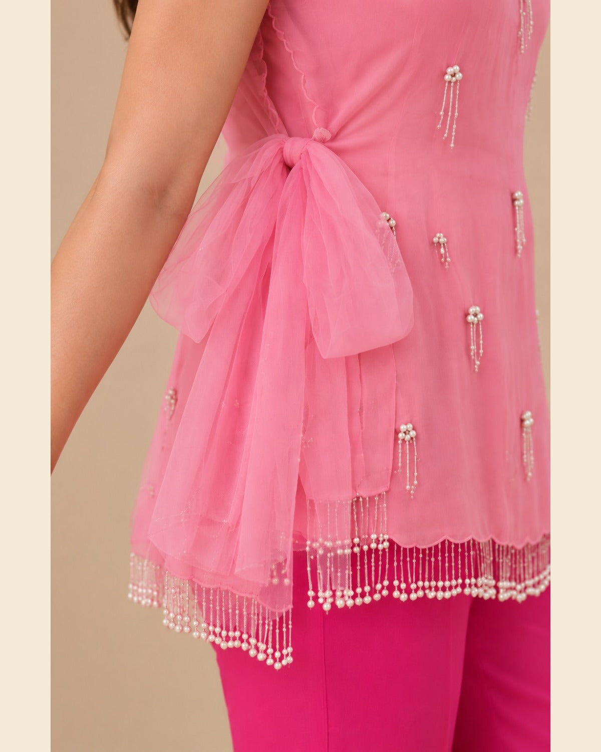 Isla Pearl-Tassel Cord-Set — Fuchsia — 5