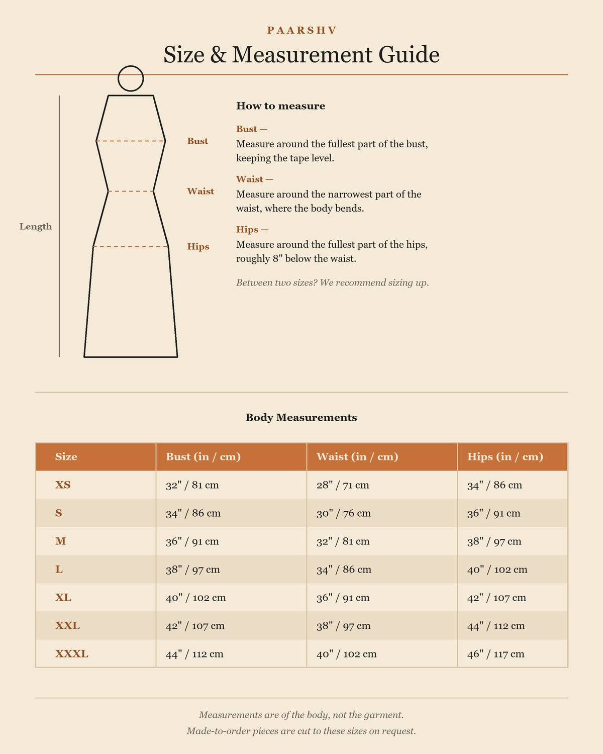 Noor Floral Applique Cord-Set — Size Chart